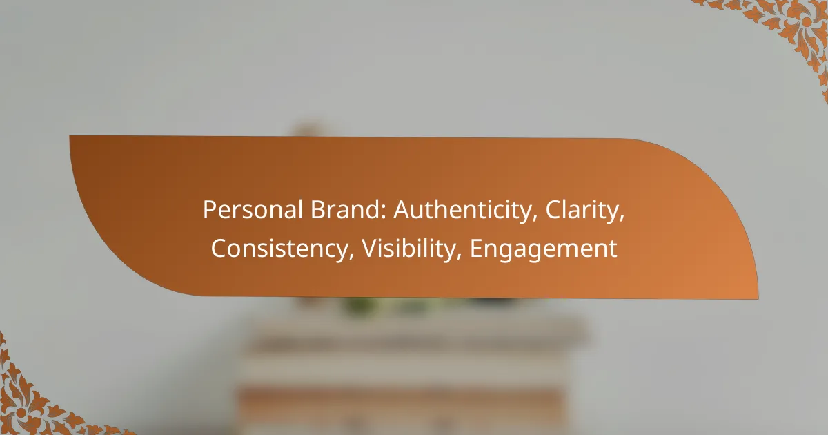 Personal Brand: Authenticity, Clarity, Consistency, Visibility, Engagement