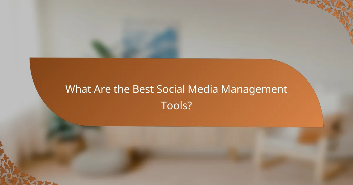 What Are the Best Social Media Management Tools?