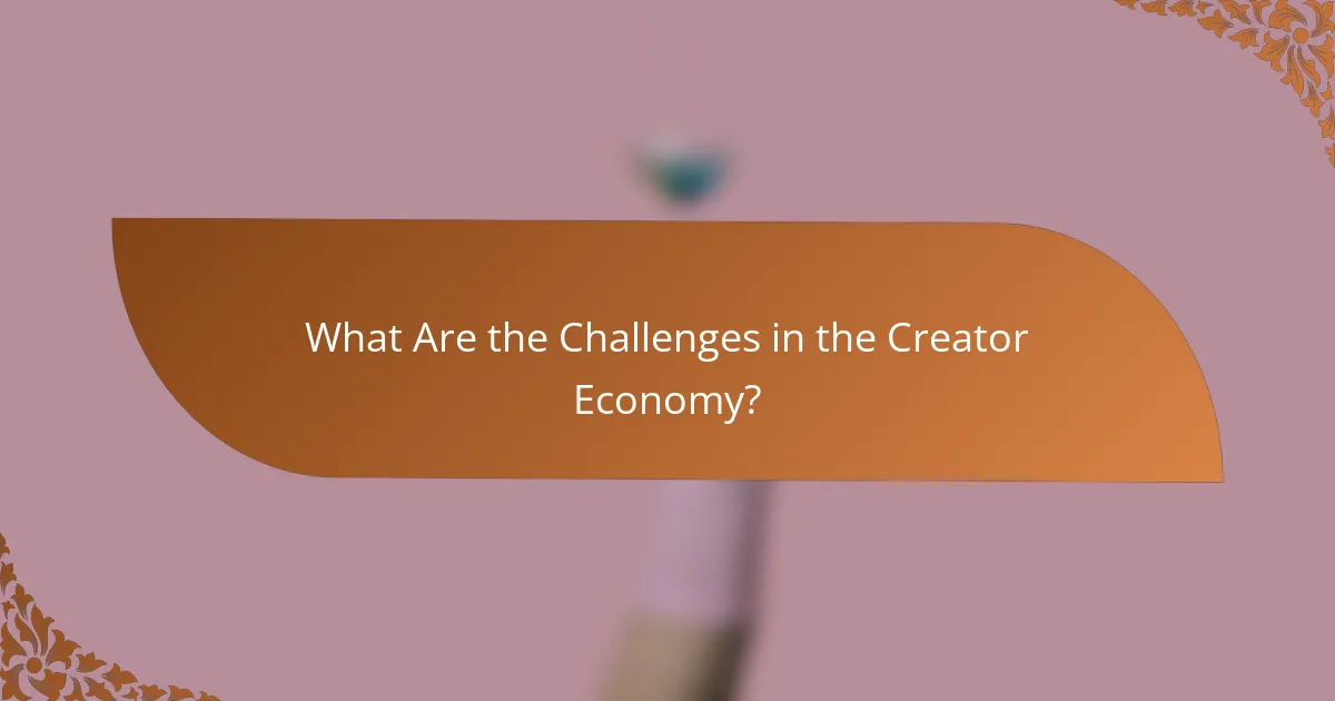 What Are the Challenges in the Creator Economy?