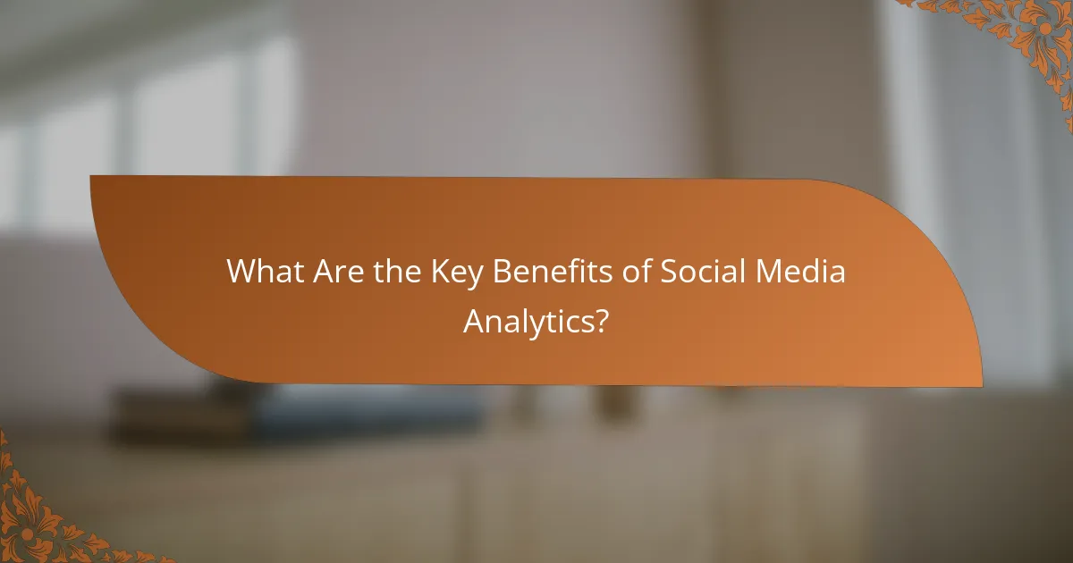 What Are the Key Benefits of Social Media Analytics?