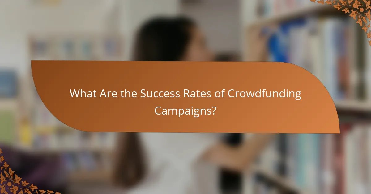 What Are the Success Rates of Crowdfunding Campaigns?