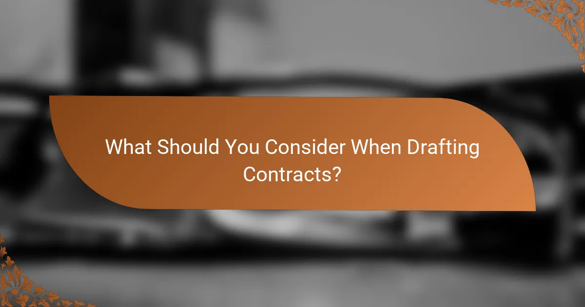 What Should You Consider When Drafting Contracts?